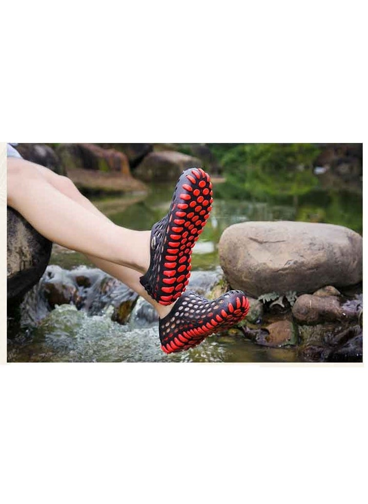 NIBEMINENT Summer Massage Base Sandals Non-Slip Beach Shoes Couple Hole Shoes Breathable Garden Slippers  Adults  - Image 3