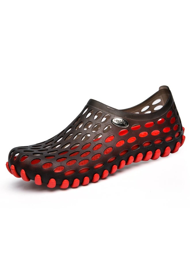 NIBEMINENT Summer Massage Base Sandals Non-Slip Beach Shoes Couple Hole Shoes Breathable Garden Slippers  Adults  - Image 1