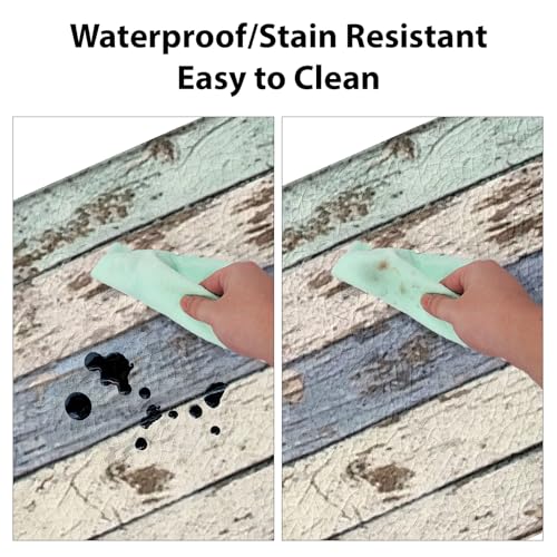 SPEPLA 2 PCE Kitchen Mats 47x17.3 inch and 29x17.3 inch, Rustic Woodgrain Design Non-Slip Cushioned Waterproof Anti-Fatigue Rugs for Kitchen Sink Laundry Room - Image 3