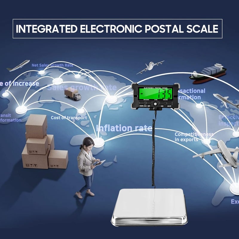 Postal Scale Electronic Postal Scale 0.05kg Precision Integrated with LCD Backlight Display Shipping Scales with Auto off/Data Hold/Tare/Count for Weighing Packages Livestock and Pets - Image 5