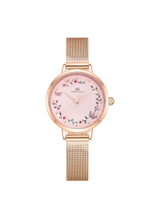 KENNETH SCOTT Women's Stainless Steel Analog Watch K23512-RMKP - 28 mm  - Image 1
