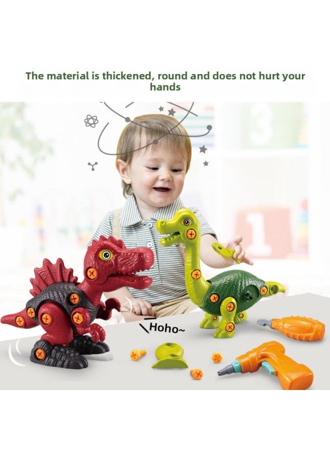 Chinese Building Blocks Disassembly Dinosaur Educational Children's Toys Splicing Class Four Dinosaur Disassembly Screw Assembly Wholesale-Specifications:Spinosaurus-manual Screwdriver Version - Image 4