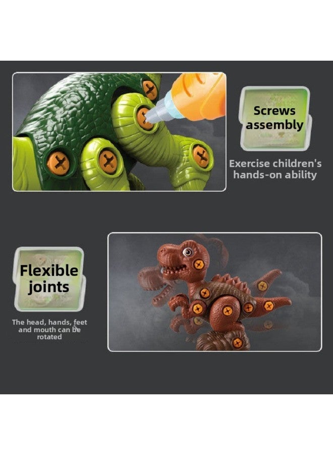 Chinese Building Blocks Disassembly Dinosaur Educational Children's Toys Splicing Class Four Dinosaur Disassembly Screw Assembly Wholesale-Specifications:Spinosaurus-manual Screwdriver Version - Image 3