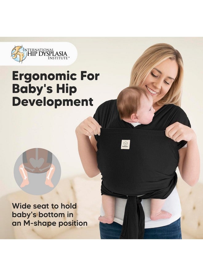 KeaBabies KeaBabies Baby Wrap Carrier Ring Sling - Easy to Wear, Adjustable D-Lite Baby Carrier Newborn to Toddler, Infant Carrying Shirt, Hands Free Bonding, Breathable Fabric Wearing Wrap (Trendy Black)  - Image 4