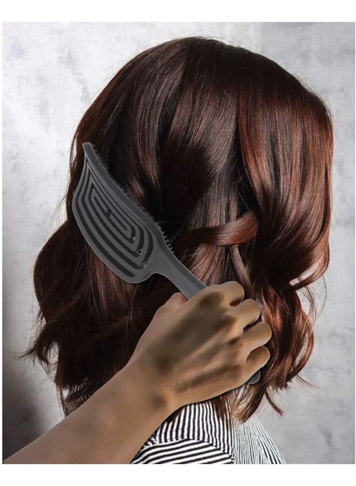 Anti static detangling hairbrush- Maze Shape - anti-knot massage detangler comb pain free hair brush straightener for women men kid long thick curly (Random Color) - Image 3