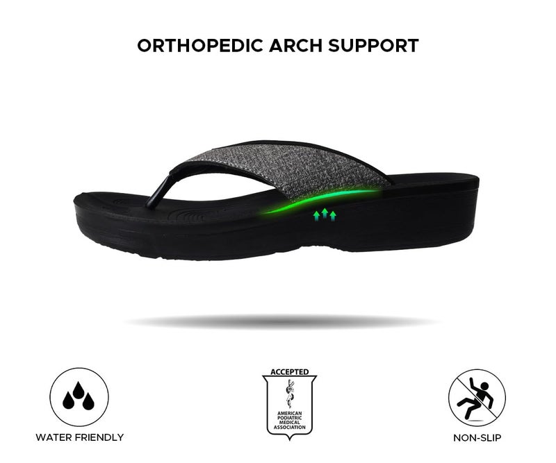 AEROTHOTIC Flip Flops for Women, Mellow Grey, Size 9 - Image 5