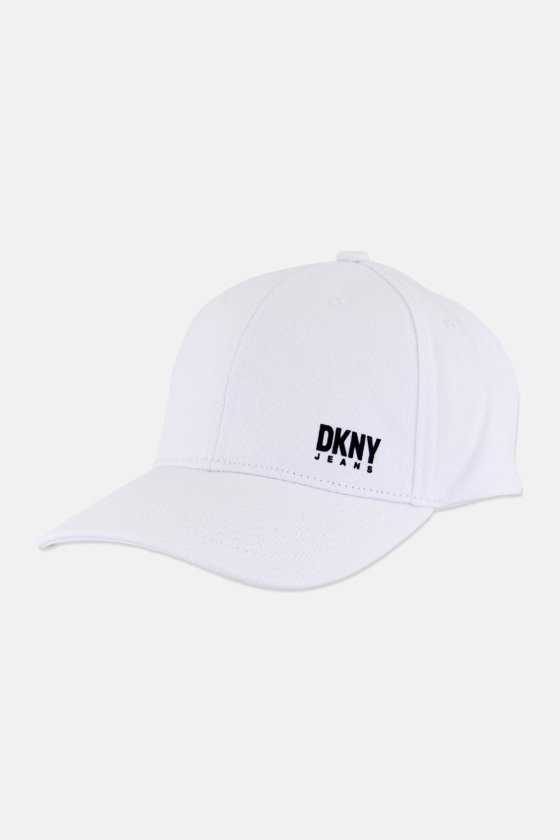 DKNY Kids Boy Brand Logo Cap, White - Image 1