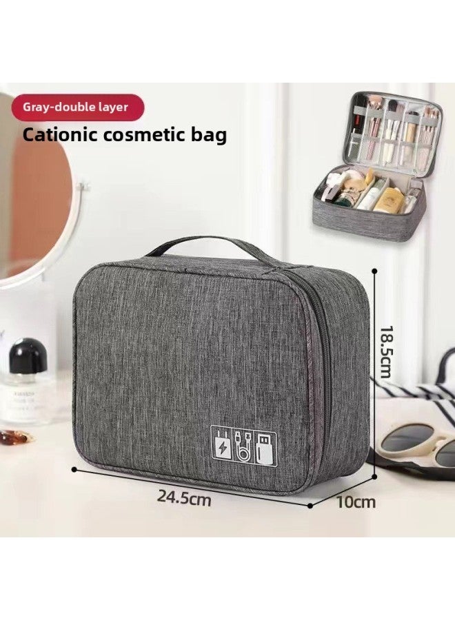 Digital Bag Multifunctional Waterproof Mobile Phone Data Cable Storage Bag Travel Charging Treasure Multifunctional Bag Manufacturers Wholesale-Colour:Grey  - Image 2