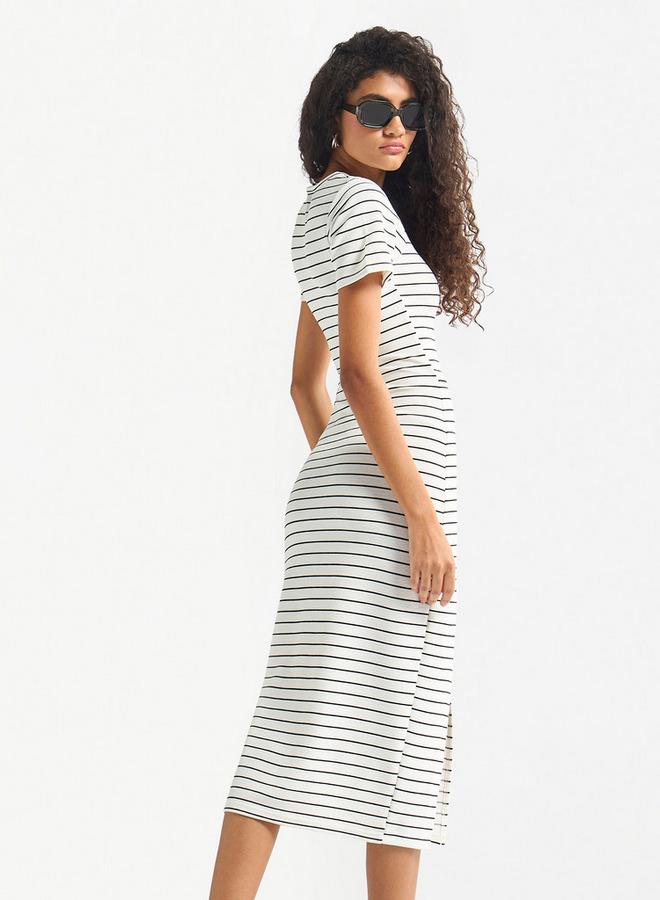 Splash FAV Striped Button-Down Dress - Image 3