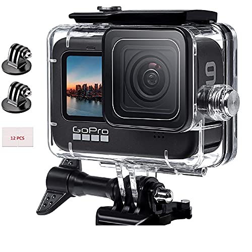 Adofys Waterproof Housing Case Compatible with GoPro HERO9/10/11/12 &13 Black, 60M/196FT Underwater Protective Diving Case with 12 Antifog Inserts Tripod Adapter Quick Release Mount and Thumbscrew - Image 1