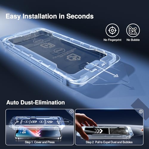 SMARTDEVIL 2+2Pack for iPhone 14 Privacy Screen Protector with Camera Lens Protector,Shatterproof Tempered Glass [True 28°Anti Spy] [9H Hardness] [Automatic Dust-Elimination Install] [Bubble Free] - Image 2