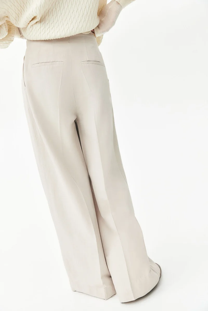 H&M Wide linen-blend trousers