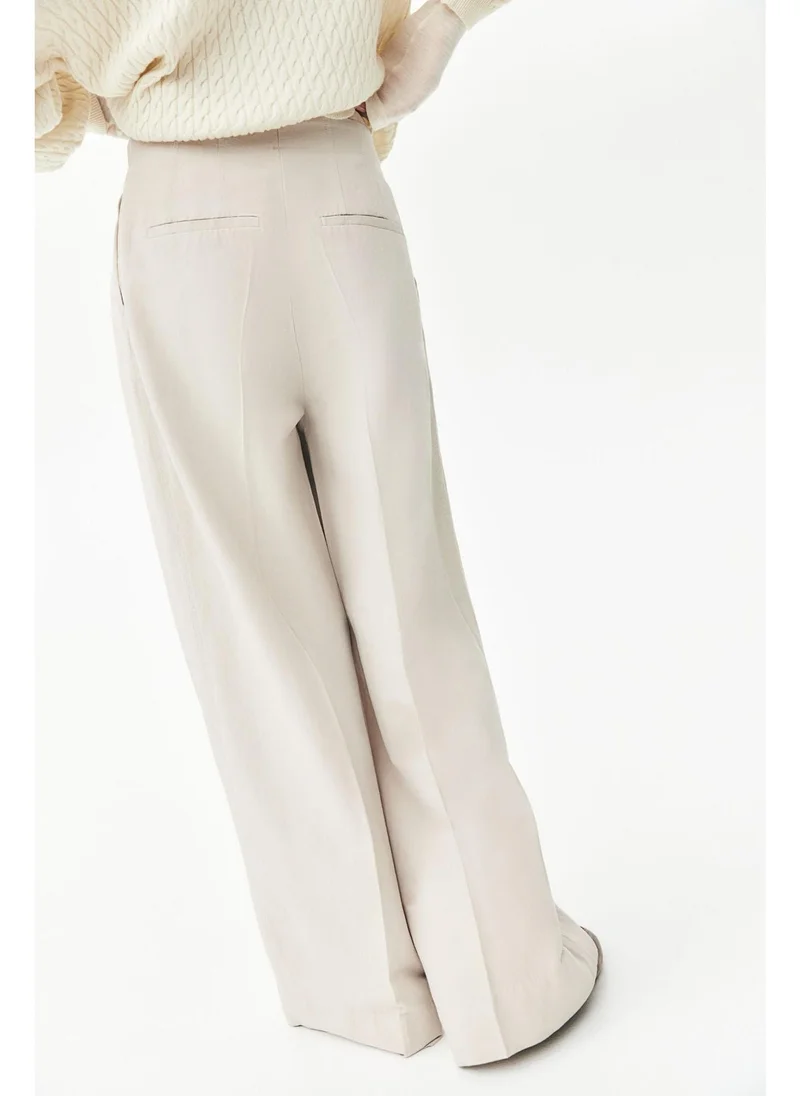 اتش اند ام Wide linen-blend trousers