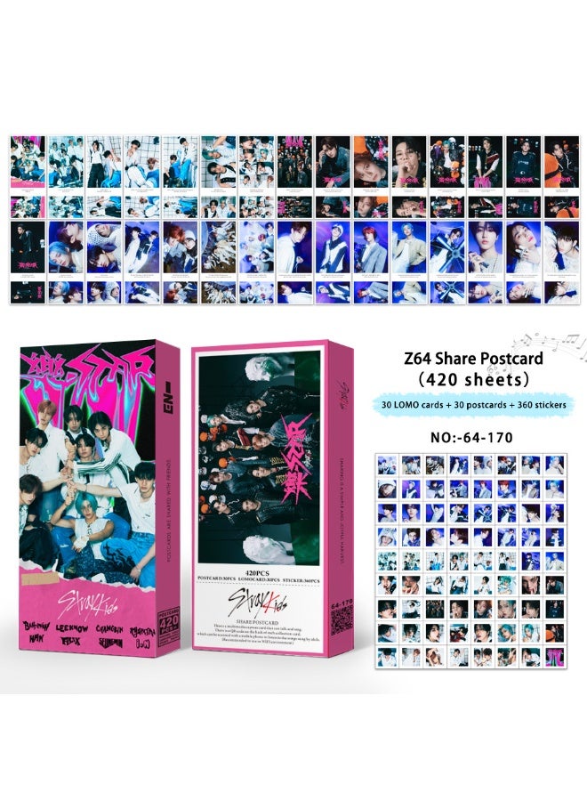 NIBEMINENT 420 Pcs Kpop Stray Kids THE SOUND 5-STAR Lomo Cards Card For Fans Collection Gifts