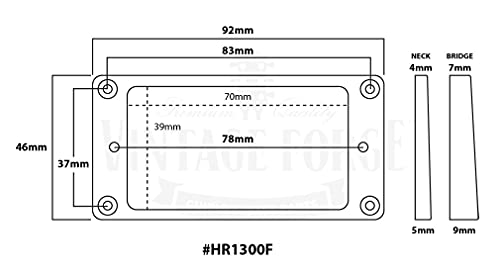 Vintage Forge White Flat Bottom Humbucker Pickup Mounting Ring Set (Bridge & Neck) compatible with Epiphone Guitars HR1300F-WHT - Image 2