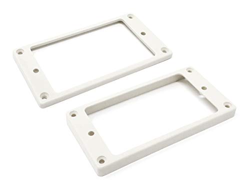 Vintage Forge White Flat Bottom Humbucker Pickup Mounting Ring Set (Bridge & Neck) compatible with Epiphone Guitars HR1300F-WHT - Image 3