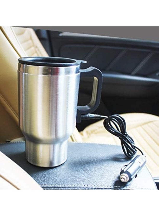 12V Car Heating Travel Mug 500ml Double Layer Stainless Steel Large Capacity Car Heater Cup Temperature 65°C,Car Headting Cup - Image 5
