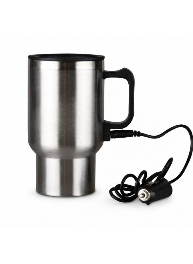 12V Car Heating Travel Mug 500ml Double Layer Stainless Steel Large Capacity Car Heater Cup Temperature 65°C,Car Headting Cup - Image 1