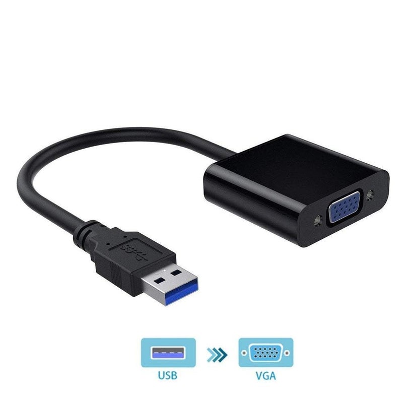 SANCY USB 3.0 to VGA Adapter, 1080P HD Multi-Display Converter Cable for Laptop, PC, Desktop, Monitor, Projector & HDTV - Compatible with Windows 7/8/8.1/10 - Image 2