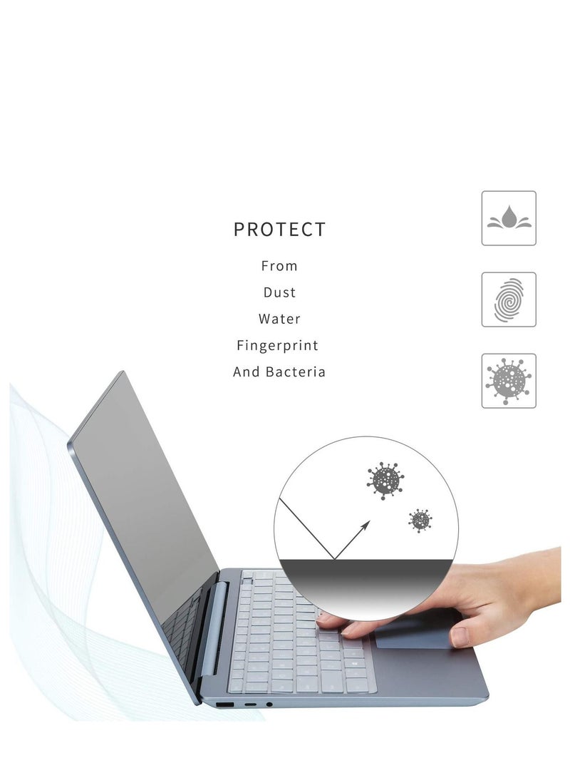 Keyboard Cover for Microsoft Surface Laptop Go3(2023 Release)/Surface Laptop Go 2 (2022 Release) / Laptop Go (2020 Release) 12.4" - Premium Ultra Thin, High Transparency Keyboard Protector Skin - Image 5