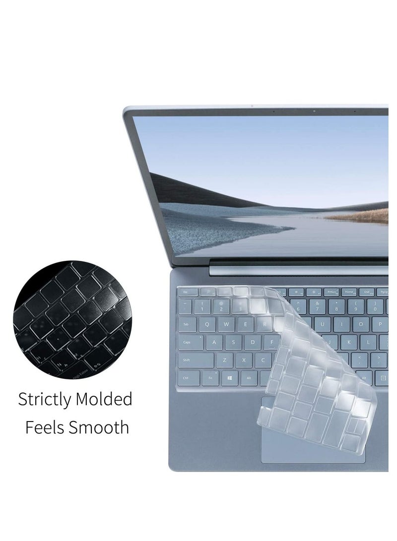 Keyboard Cover for Microsoft Surface Laptop Go3(2023 Release)/Surface Laptop Go 2 (2022 Release) / Laptop Go (2020 Release) 12.4" - Premium Ultra Thin, High Transparency Keyboard Protector Skin - Image 1