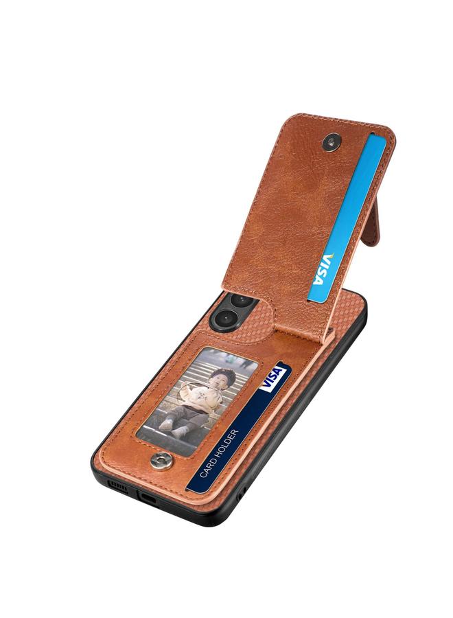 اس-توب جراب لهاتف Samsung Galaxy S25 Edge 5G مصنوع من ألياف الكربون مع سحاب رأسي - Image 4