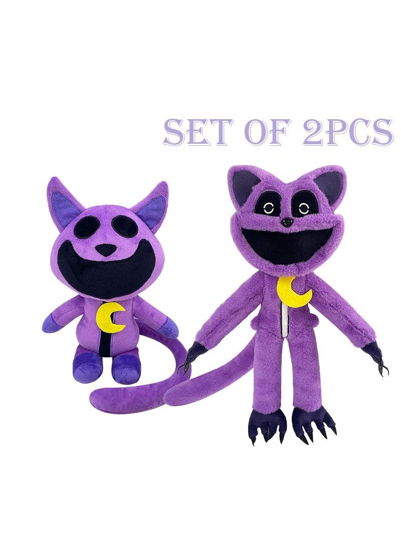 Y&D Set Of 2 Pcs Poppy Playtime Smiling Critters 3 Plush Toys Set Cartoon CatNap Toys For Fans Gift Horror Stuffed Figure Doll For Kids And Adults Great Birthday Stuffers For Boys Girls  - Image 1