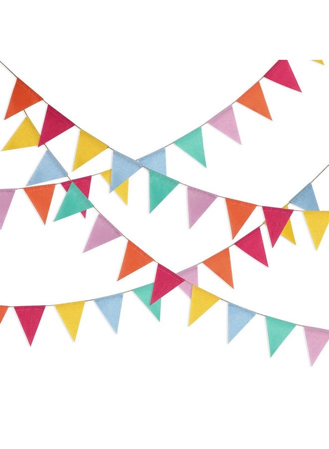 Hestya 42 Pieces Multicolor Pennant Banner Bunting Triangle Rainbow Garland Flag For Party Hanging Decoration - Image 1