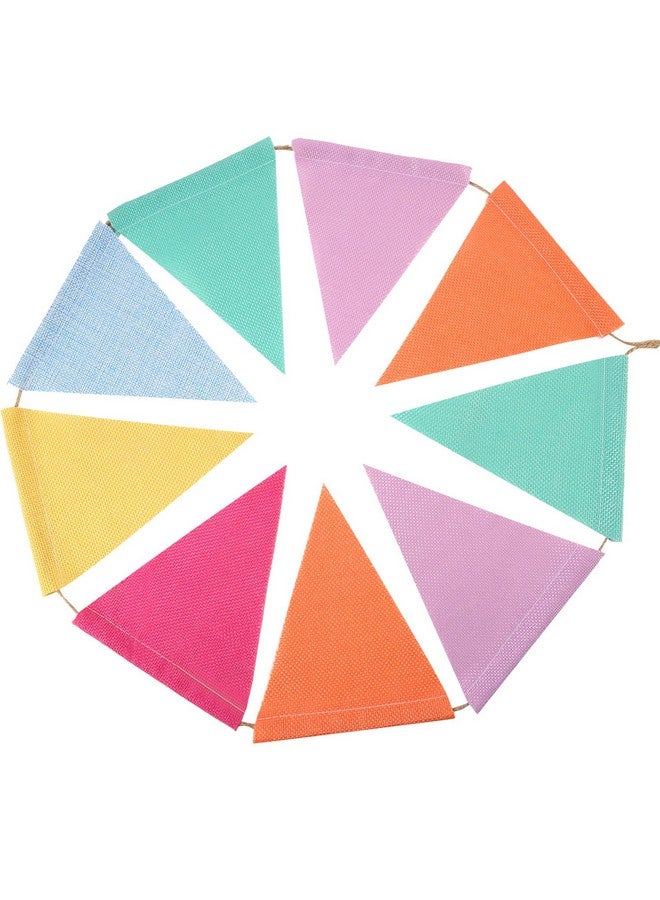 Hestya 42 Pieces Multicolor Pennant Banner Bunting Triangle Rainbow Garland Flag For Party Hanging Decoration - Image 3