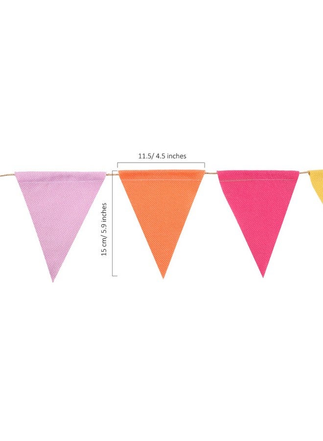 Hestya 42 Pieces Multicolor Pennant Banner Bunting Triangle Rainbow Garland Flag For Party Hanging Decoration - Image 2