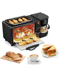 DIGI CORE 3 in 1 Breakfast Maker Microwave Oven Griddle Pan And Coffee Machine Break Fast Machine Includes Frying Pan Oven And Coffee Maker Sandwich Maker Food Warmer Grill Oven Bread Maker Tea Maker  - Image 1