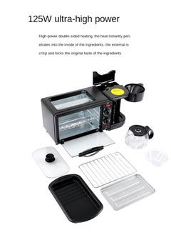 DIGI CORE 3 in 1 Breakfast Maker Microwave Oven Griddle Pan And Coffee Machine Break Fast Machine Includes Frying Pan Oven And Coffee Maker Sandwich Maker Food Warmer Grill Oven Bread Maker Tea Maker  - Image 3