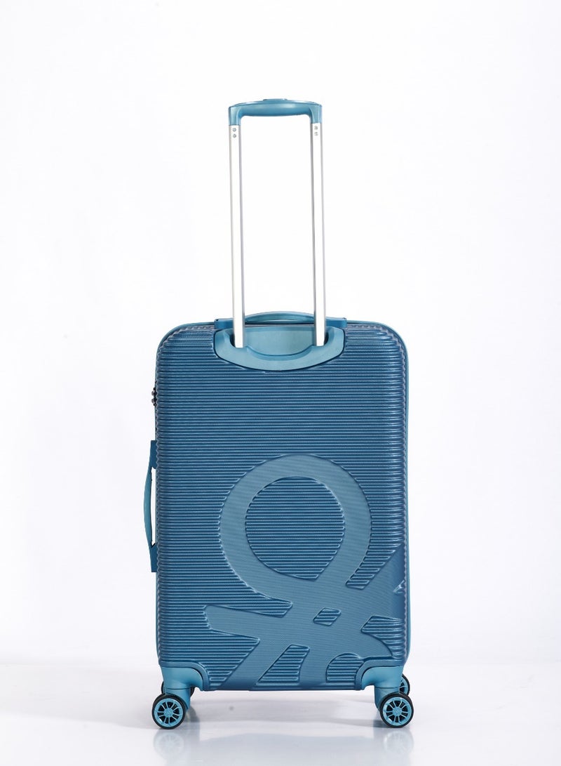 UNITED COLORS OF BENETTON BNTA-204 Set of 3 Luggage with TSA Lock | Material- Acrylonitrile Butadiene Styrene| Adjustable Trolley Handle | Smooth Dual Wheels 360degree rotate | Aqua Green - Image 4
