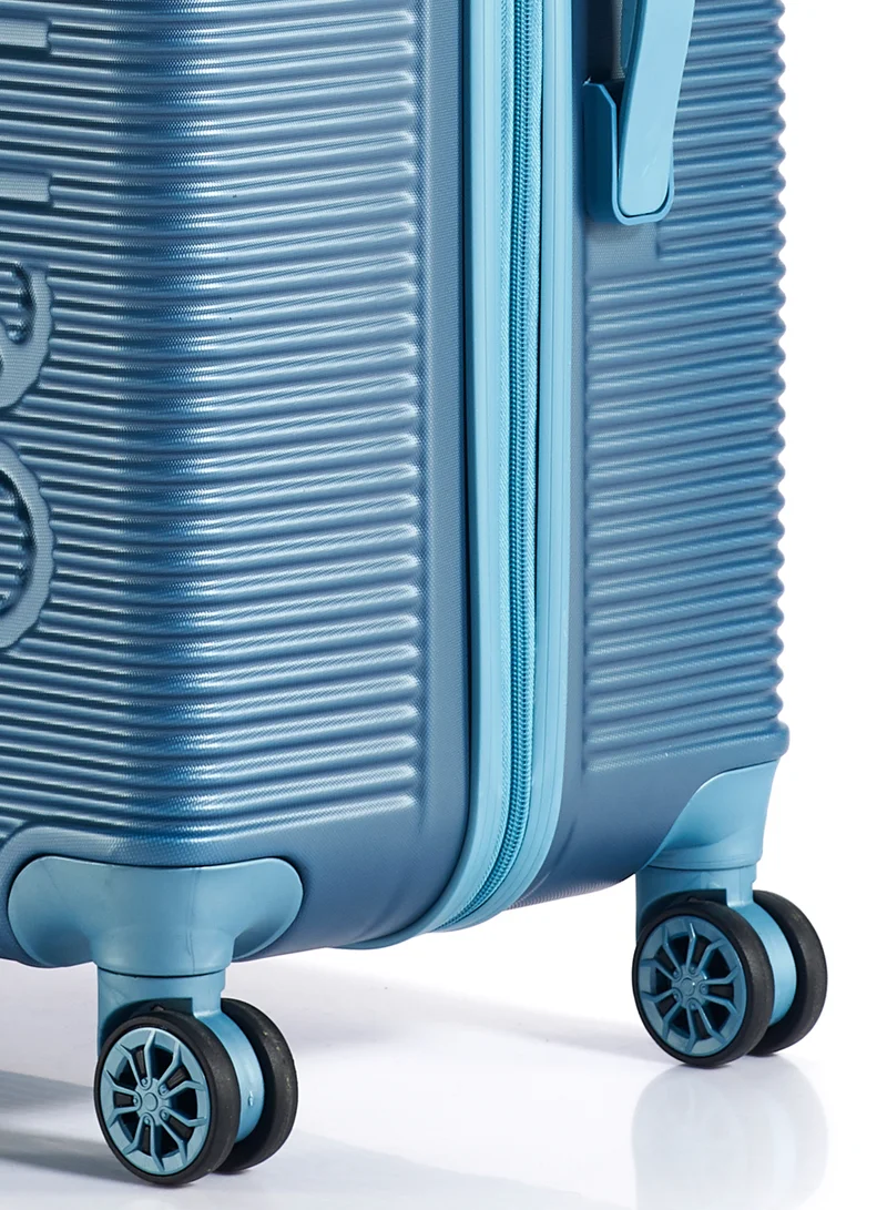 UNITED COLORS OF BENETTON BNTA-204 Set of 3 Luggage with TSA Lock | Material- Acrylonitrile Butadiene Styrene| Adjustable Trolley Handle | Smooth Dual Wheels 360degree rotate | Aqua Green