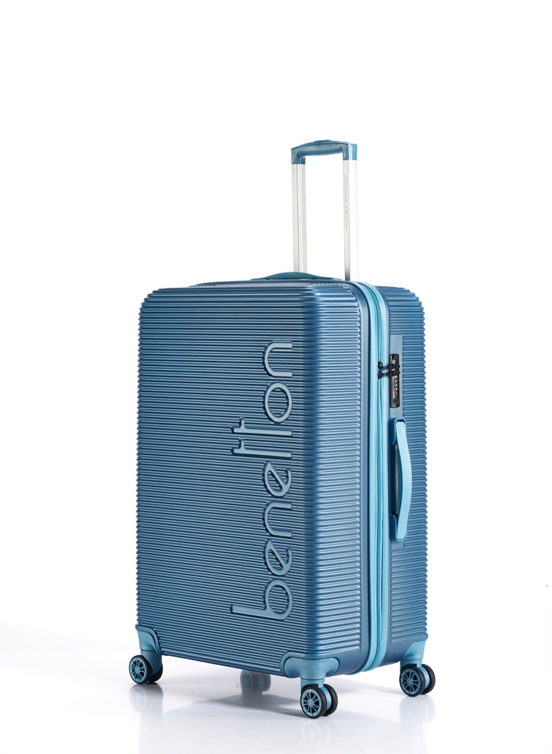 UNITED COLORS OF BENETTON BNTA-204 Set of 3 Luggage with TSA Lock | Material- Acrylonitrile Butadiene Styrene| Adjustable Trolley Handle | Smooth Dual Wheels 360degree rotate | Aqua Green - Image 2