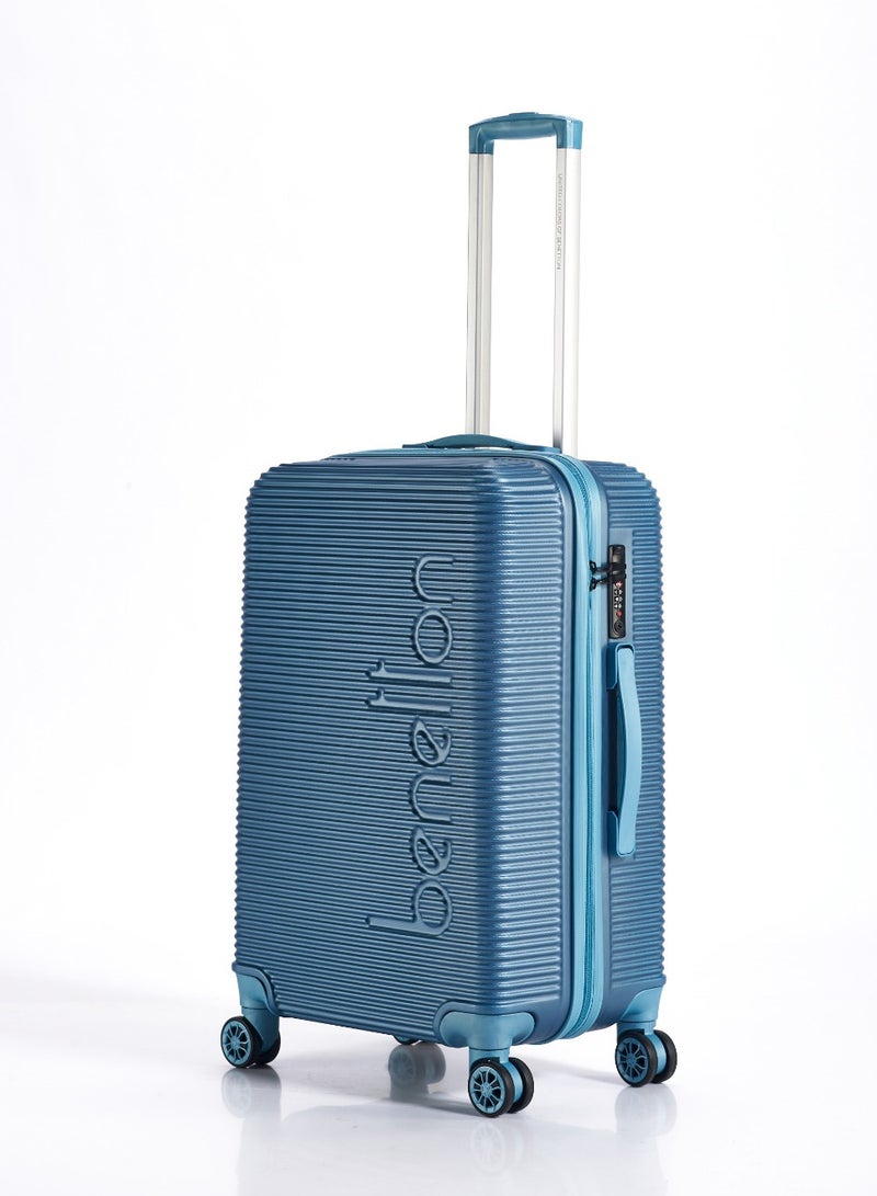 UNITED COLORS OF BENETTON BNTA-204 Set of 3 Luggage with TSA Lock | Material- Acrylonitrile Butadiene Styrene| Adjustable Trolley Handle | Smooth Dual Wheels 360degree rotate | Aqua Green - Image 3