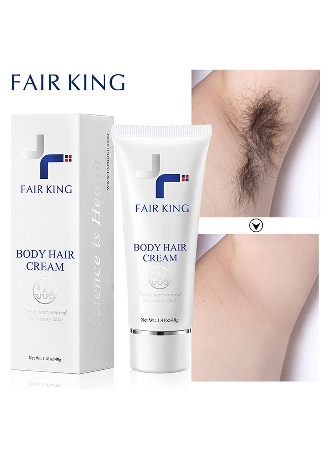 Fair King Body Hair Cream-Hair Remover For Women, Unwanted Hair In Underarms, Leg Or Private Parts, Bikini Area Hair Removal 40G - Image 1