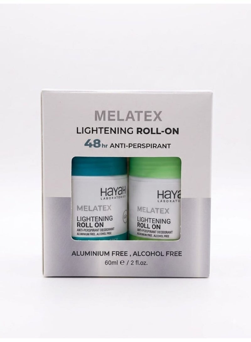 MELATEX Hayah Melatex Deodorant Roll On Jasmine 60 Ml + Original 60 Ml ( Packaging  may vary ) - Image 3