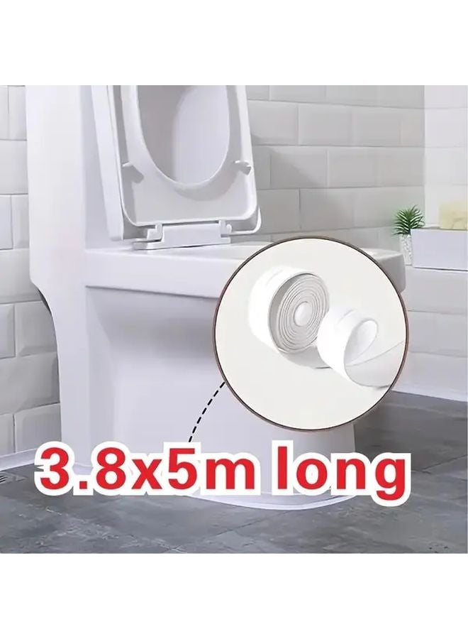 Heavy Duty Self Adhesive Waterproof Seal Strip Tape 1 Roll 5m White 1 5inch - Image 5