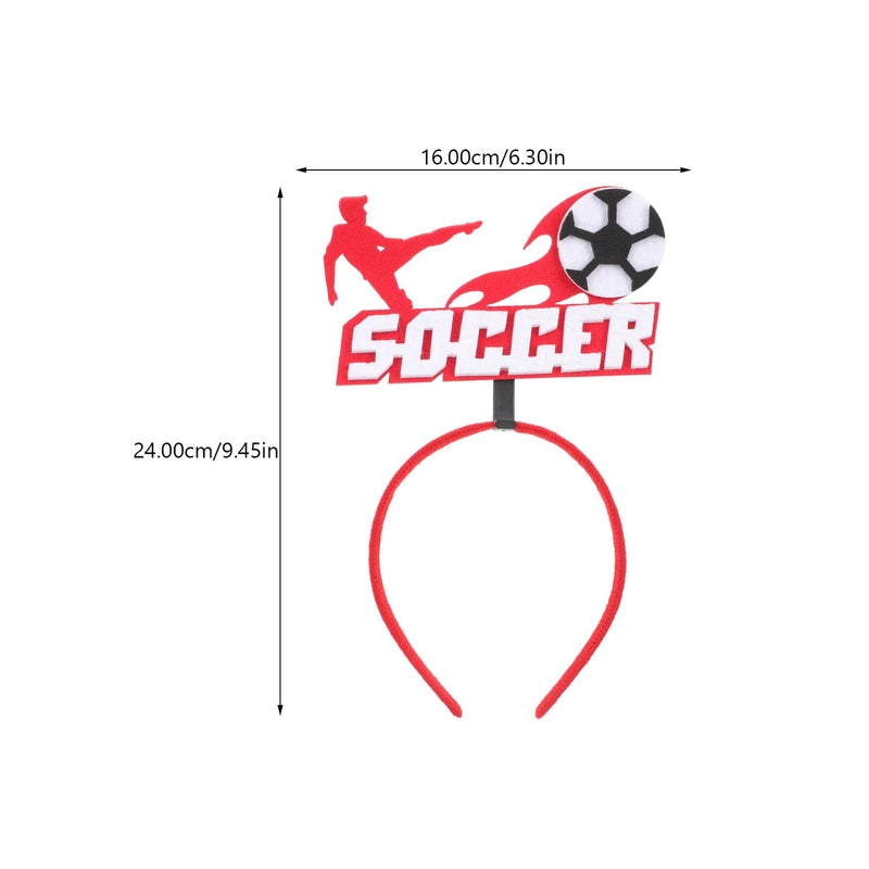 4 Pack Soccer Headbands Party Supplies Football Fan Hair Hoops Photo Props - Image 3