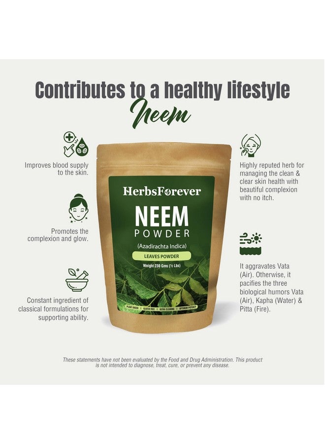 Herbsforever Neem Powder Azadirachta Indica Promotes Healthy Skin 230 GMS - Image 5