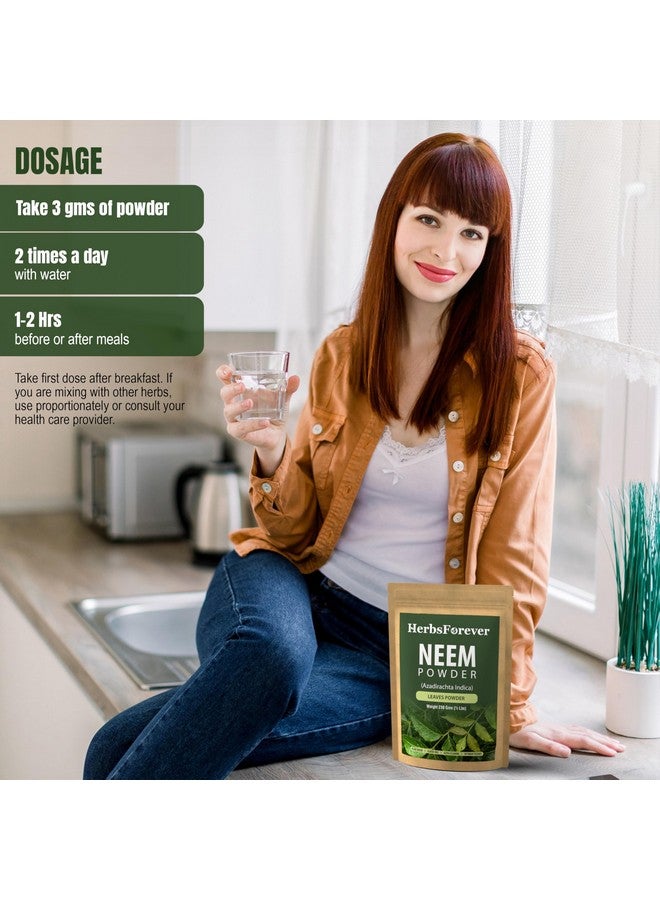 Herbsforever Neem Powder Azadirachta Indica Promotes Healthy Skin 230 GMS - Image 4