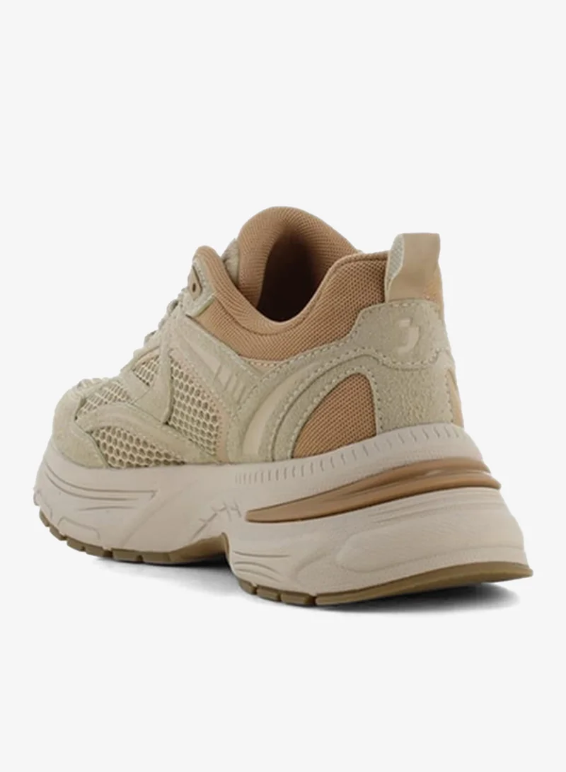 SJ Beige Women's Panelled Lace-Up Low Ankle Sneakers for Women | Best Price UAE