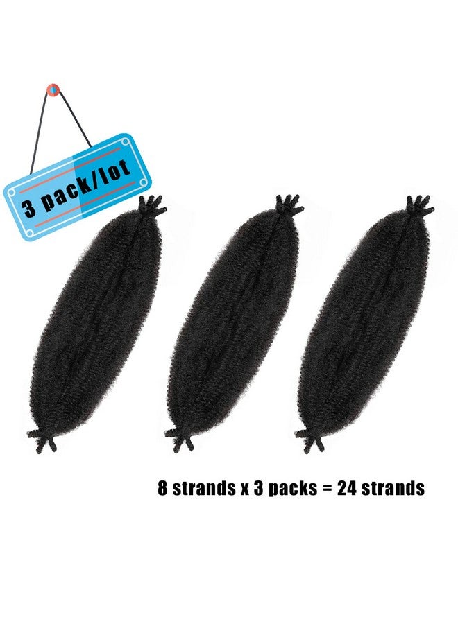 3 Packs Springy Afro Twist Hair 16 Inch Preseparated Kinky Marley Twist Braiding Hair Soft Prefluffed Synthetic Crochet Wrapping Hair For Distressed Faux Locs Spring Twist Passion Twist