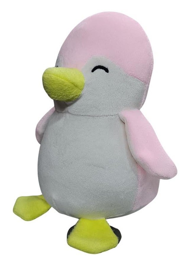 KIZDY Soft Toys for Kids Girls Penguin Lovable & Huggable Soft Stuffed Plush Animal Toys Gift for Birthdays & Special Occasions for Couple (Pink and Grey, 18Cm) - Image 3