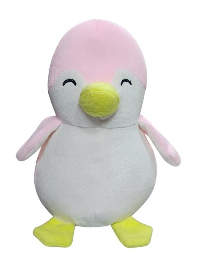 KIZDY Soft Toys for Kids Girls Penguin Lovable & Huggable Soft Stuffed Plush Animal Toys Gift for Birthdays & Special Occasions for Couple (Pink and Grey, 18Cm) - Image 1