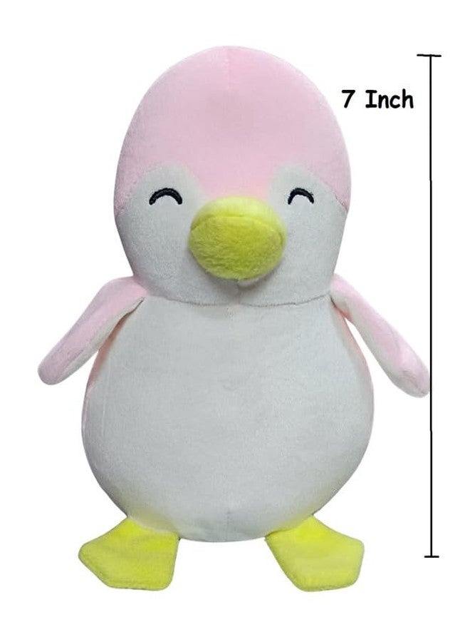 KIZDY Soft Toys for Kids Girls Penguin Lovable & Huggable Soft Stuffed Plush Animal Toys Gift for Birthdays & Special Occasions for Couple (Pink and Grey, 18Cm) - Image 5