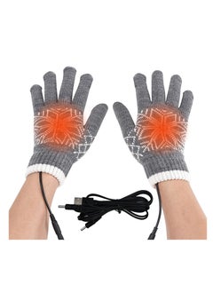 Excefore USB Heated Gloves, Winter Warm Heating Gloves, Washable Touchscreen Electric Warm Gloves, Knitted Heated Gloves, for Men Women Indoor Outdoor  - Image 1