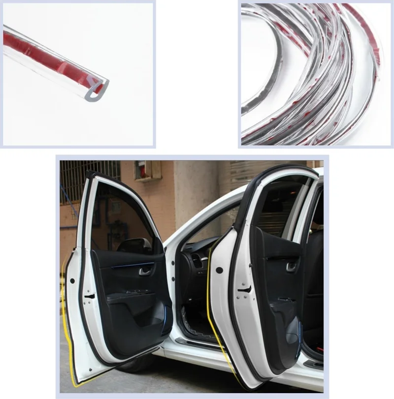 5 دي ام Transparent Vehicle Auto Door Trunk Protection Tape Car Edge Protector Plastic Adhesive Weatherstrip 5mt