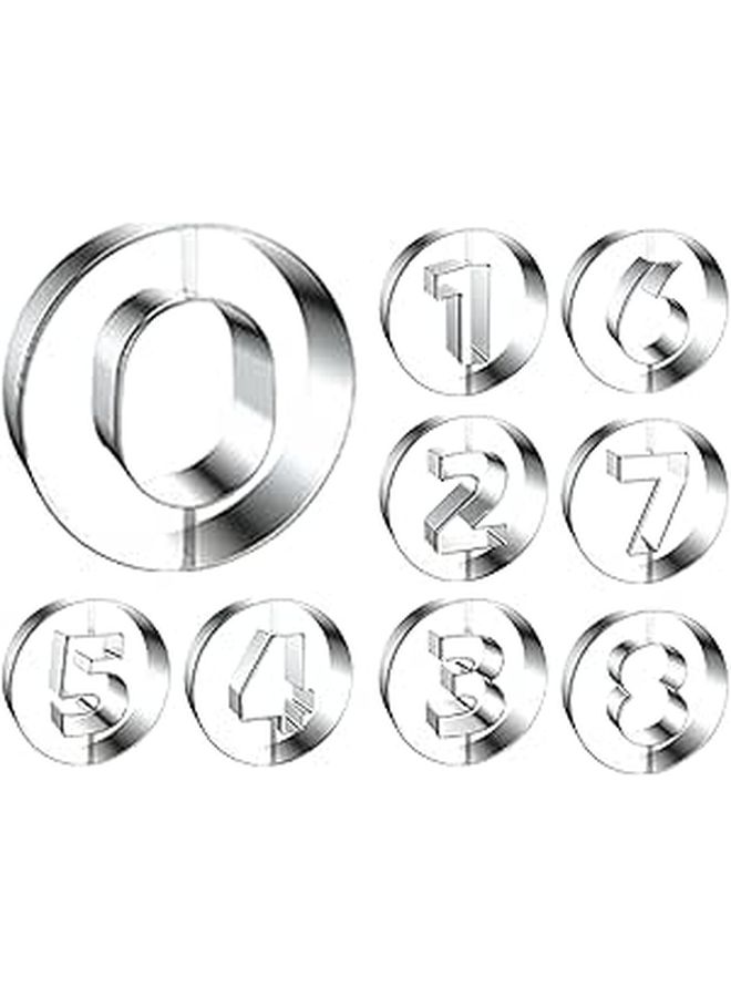 Donut Mold Stainless Steel 0 8 Number Theme Bagel Pan 3.5x3.5x1.38 Inches Nonstick Round Pastry Mold Versatile Bakeware For Fondant Cakes Pies Muffins And Pancakes - Image 1